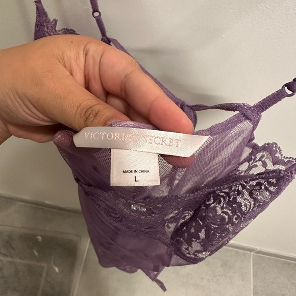 Purple sheer babydoll slip - Picture 6 of 6